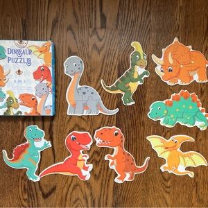 3, 4, 5, 6 Piece Dinosaur Puzzle Set